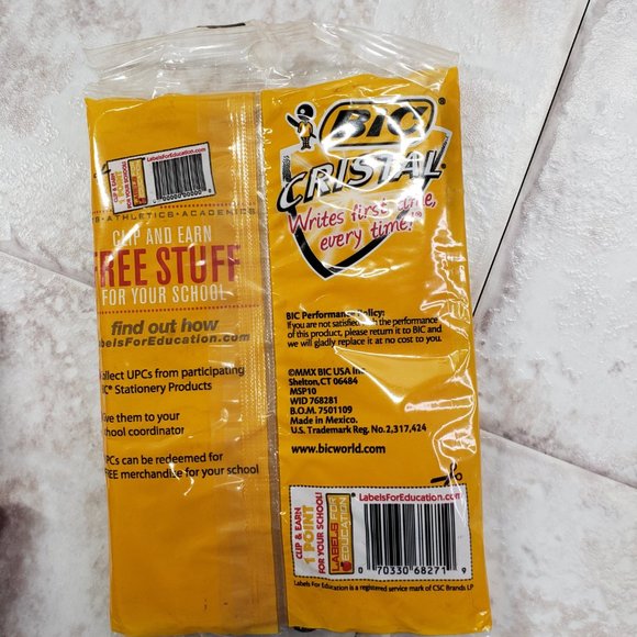 Bundle Lot Bic Cristal Medium 20 Ball Point Ink Pens 2 Packs New Sealed - Picture 4 of 9